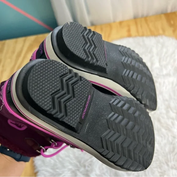 Sorel PAC Boots Purple Textile
Waterproof Rubber Removable Lining Size 2 - Picture 5 of 12